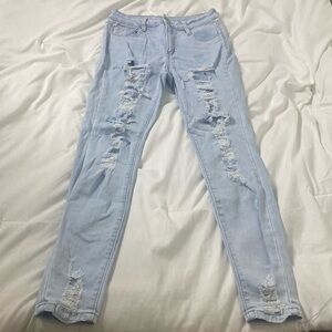 Worn maybe 2 times light washed blue jeans